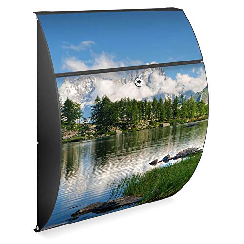 Banjado Riviera 46x33,5x13cm Briefkasten Anthrazit Gebirgssee A4