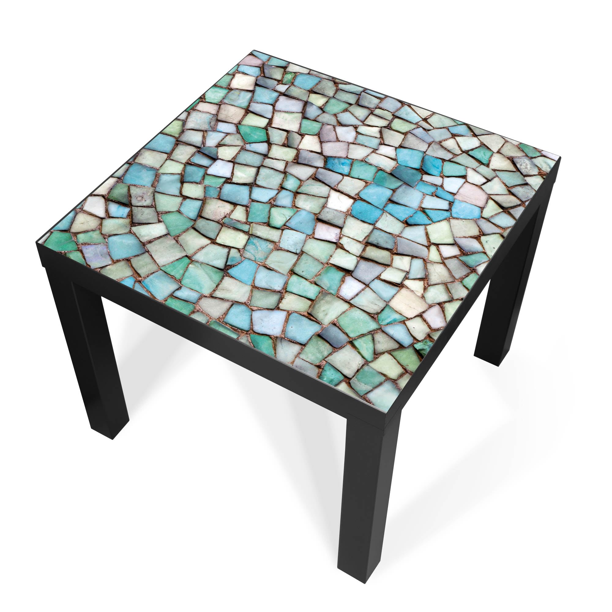 Banjado Möbelfolie Mosaik Blau Tischfolie 55x55 Kachel