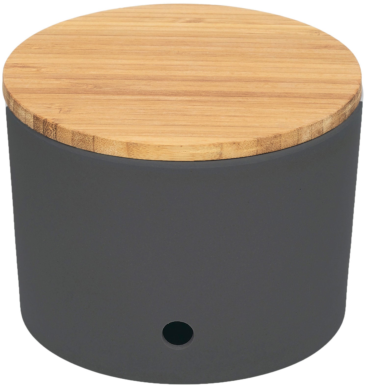 LS-LebenStil Knoblauchtopf Grau Schiefer 16x12cm Keramikdose