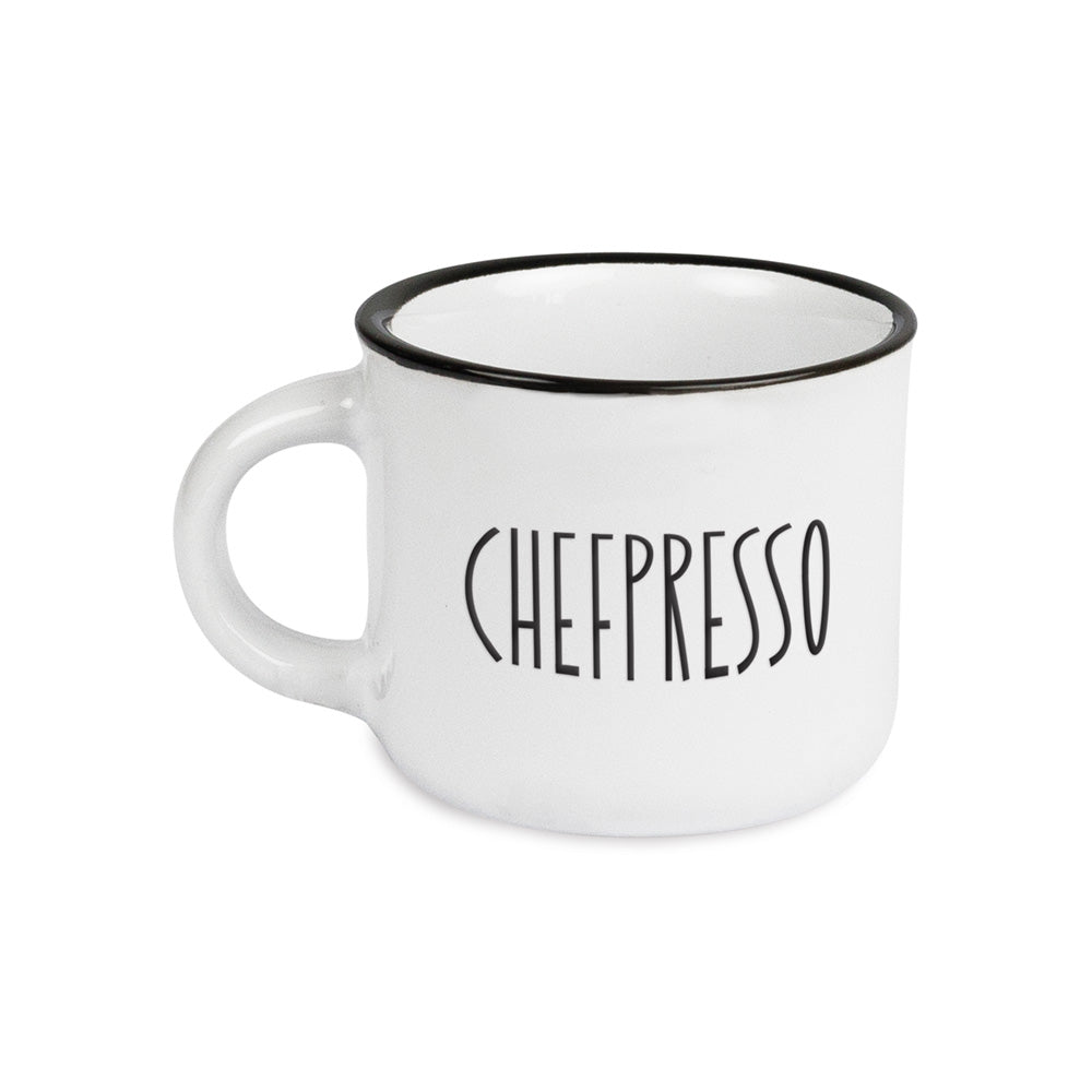 LS-LebenStil Chefpresso Espresso-Tasse 95 ml weiß Spruch