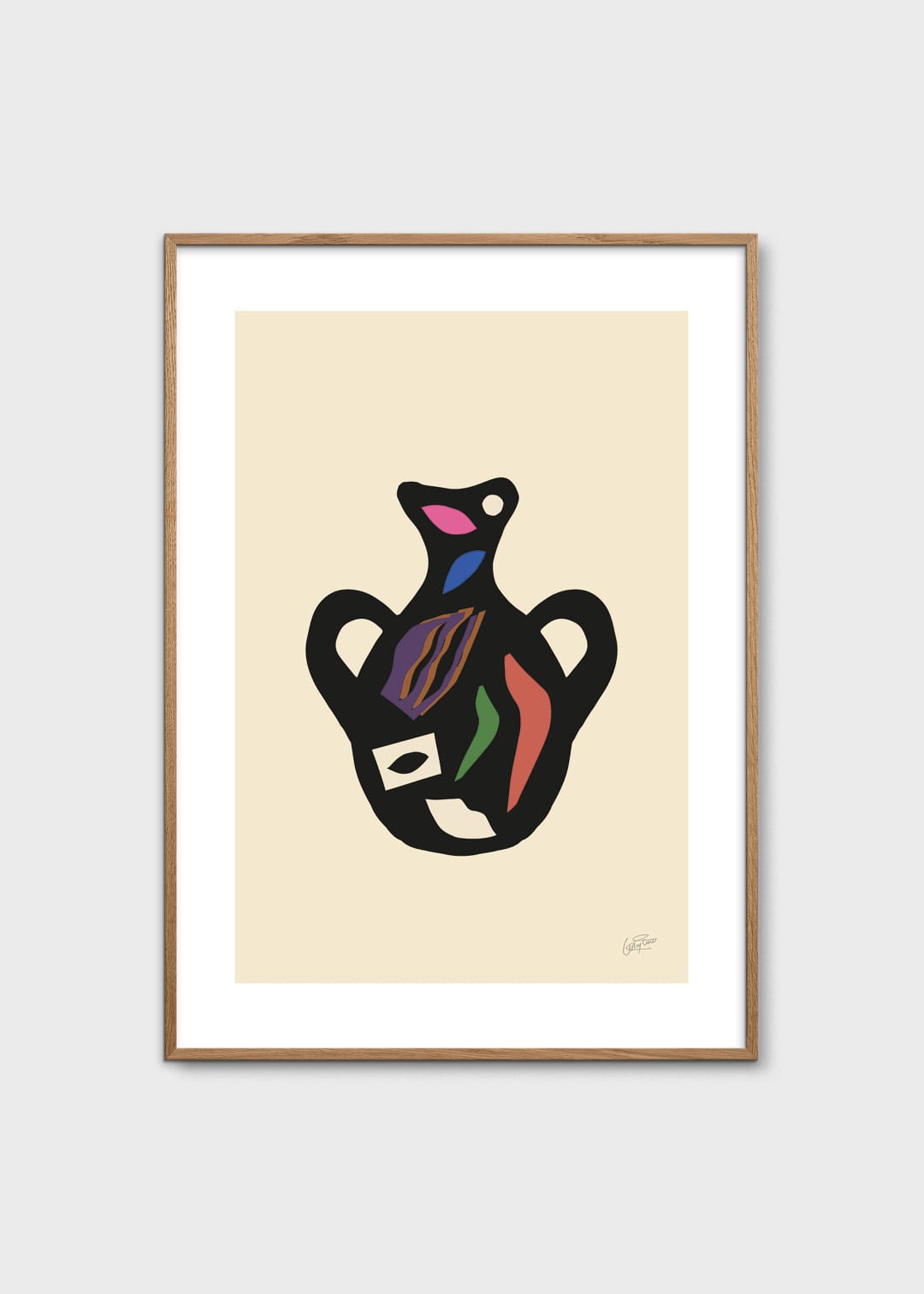 The Poster Club Vase Serie Poster 50x70 cm beige