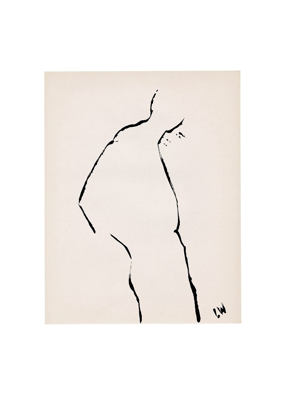 The Poster Club Silhouette 01 Poster 30x40 cm Beige