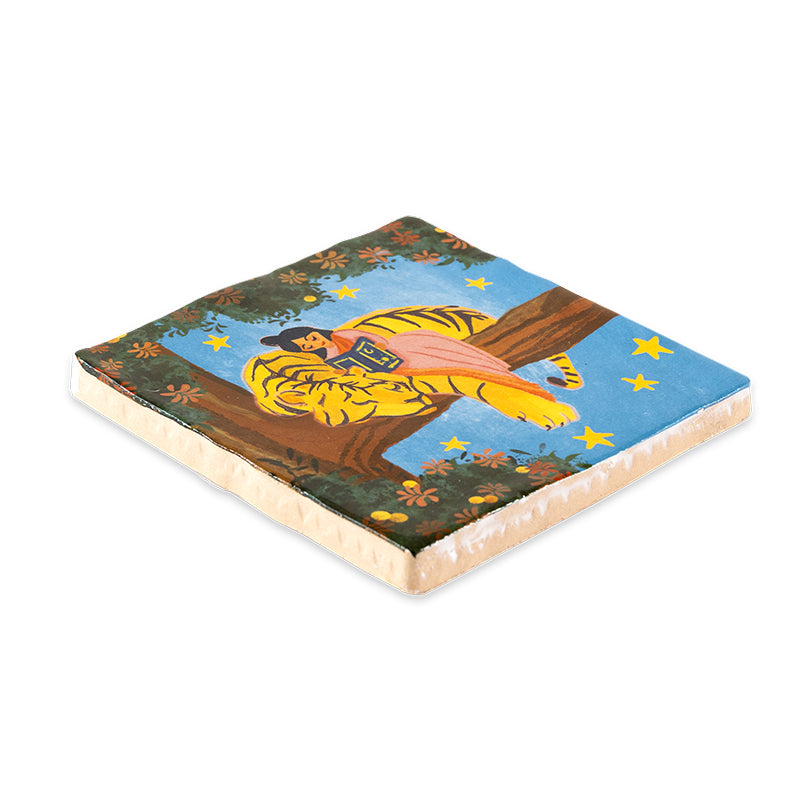 Storytiles Gift Sets Magical nighttime story Fliese 10x10 cm Tiger