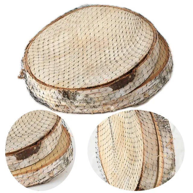 LS-LebenStil Rindenbrett Baumscheibe Holz rund 22-26 cm 2er Set