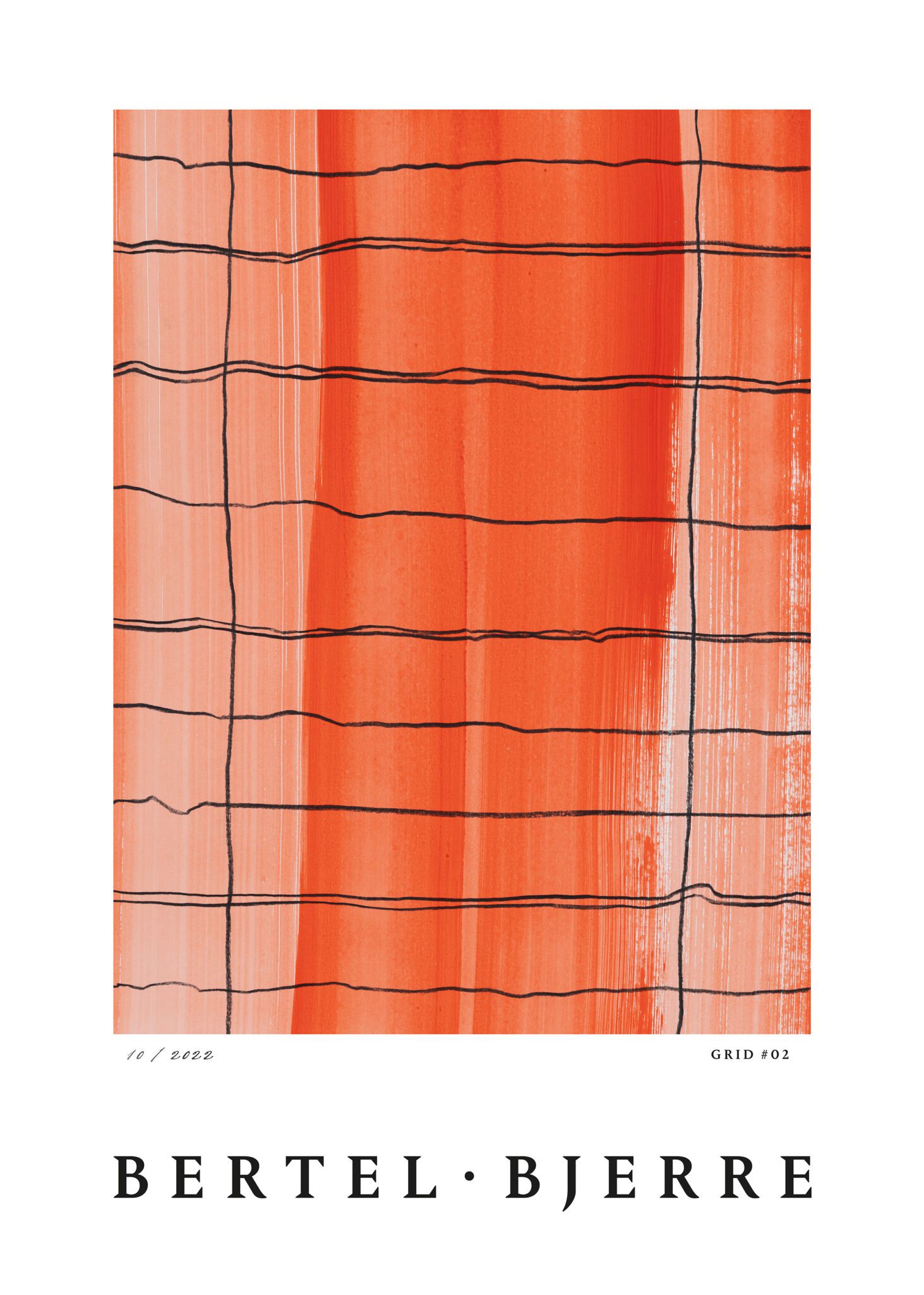 The Poster Club Art Prints Grid 02 Poster 30x40 cm Orange