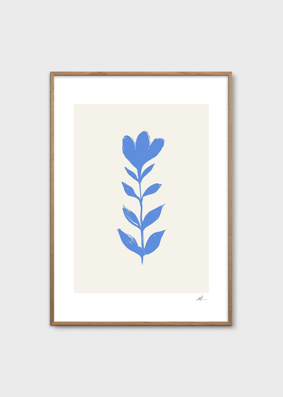 The Poster Club Art Prints Bloemen 02 Poster 30x40 cm blau botanisch