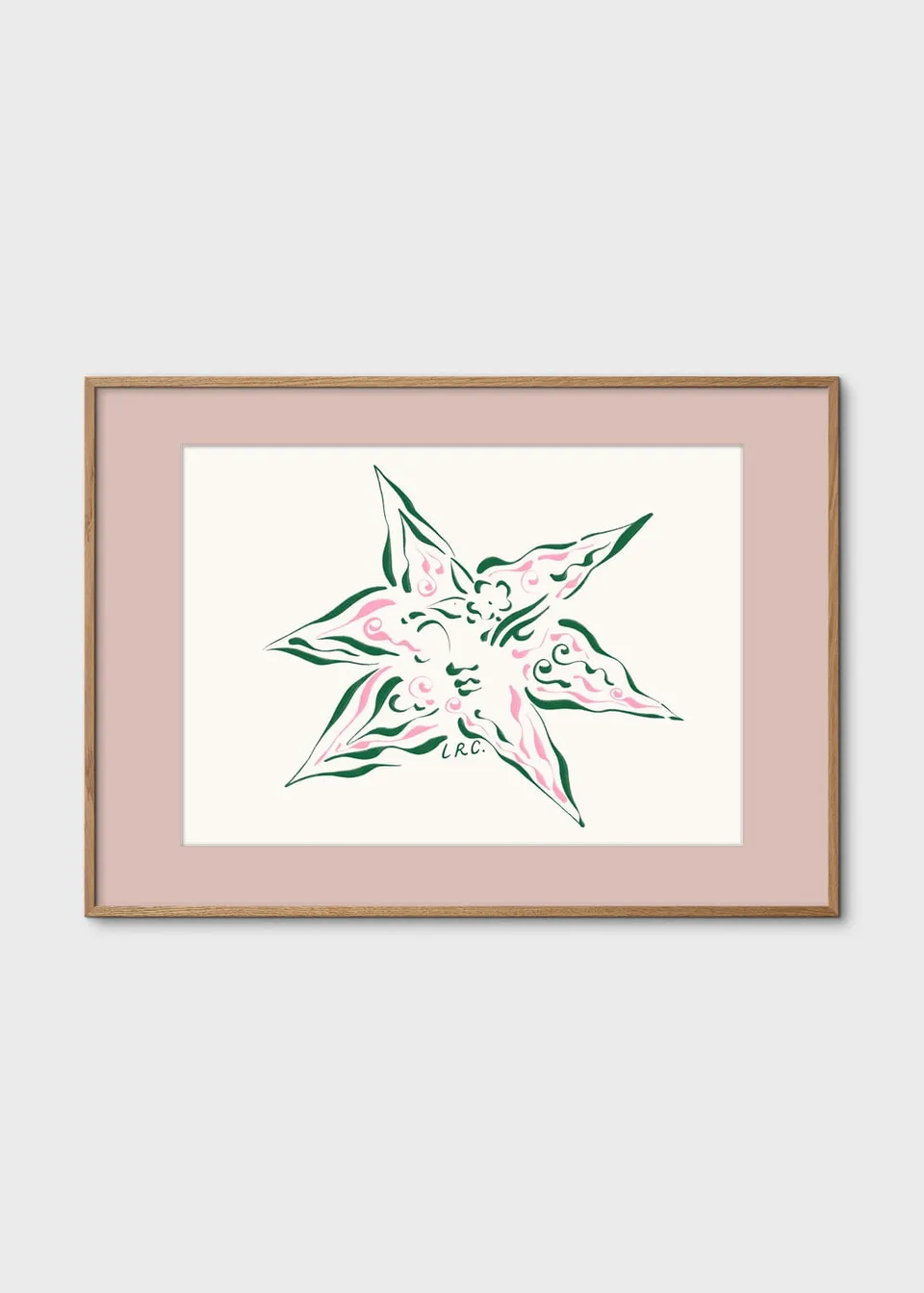 The Poster Club Art Prints Eternal Star Poster 30x40 Grün Rosa