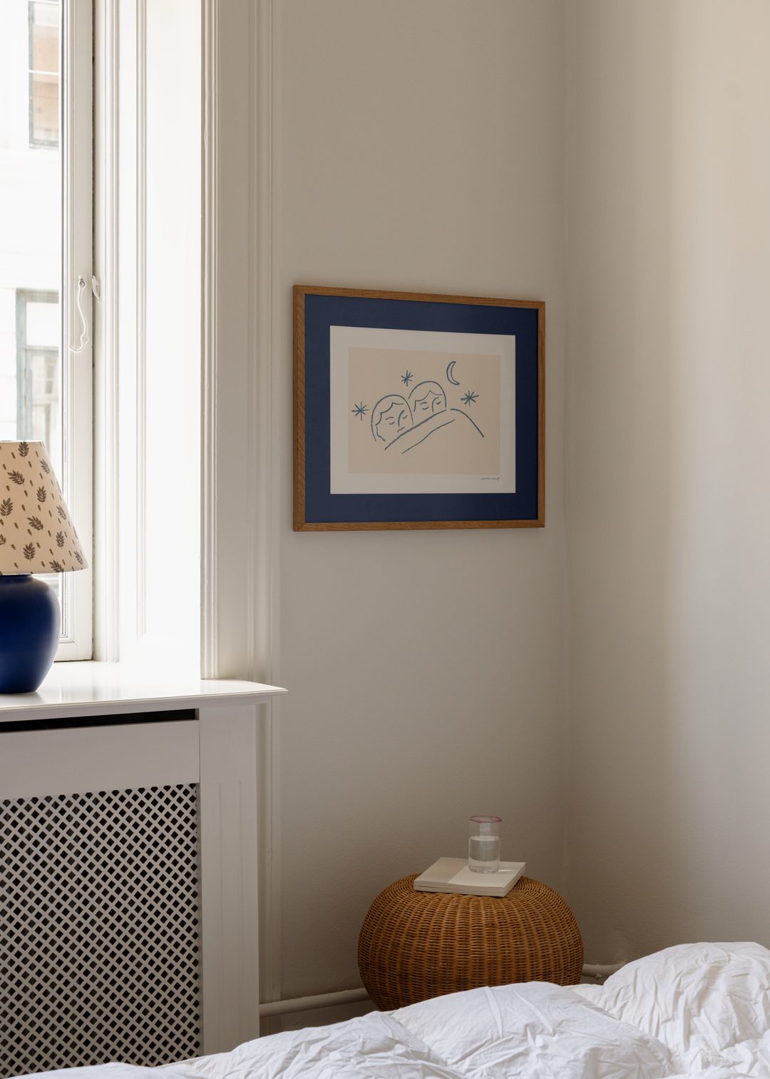 The Poster Club Art Prints Slumber Kunstdruck A4 Blau-Beige