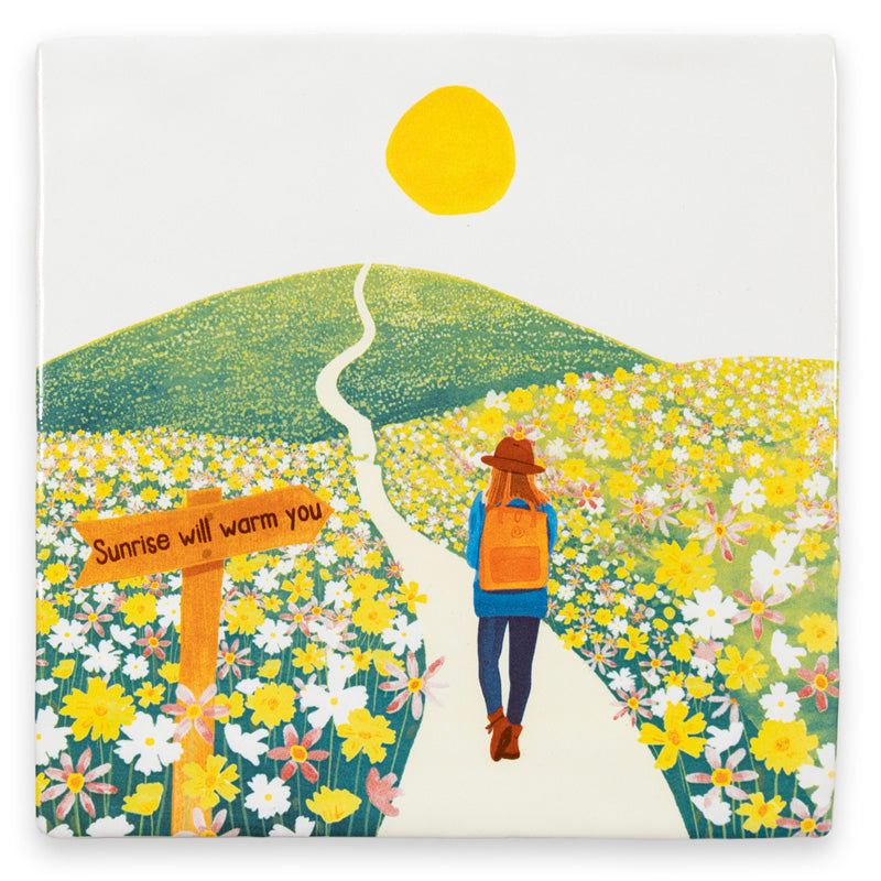 Storytiles Delft Blue Follow the sun Fliese 13x13 Sonne
