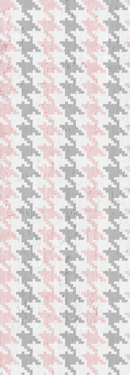 Mineheart Pied De Poule Tapete Rosa-Grau