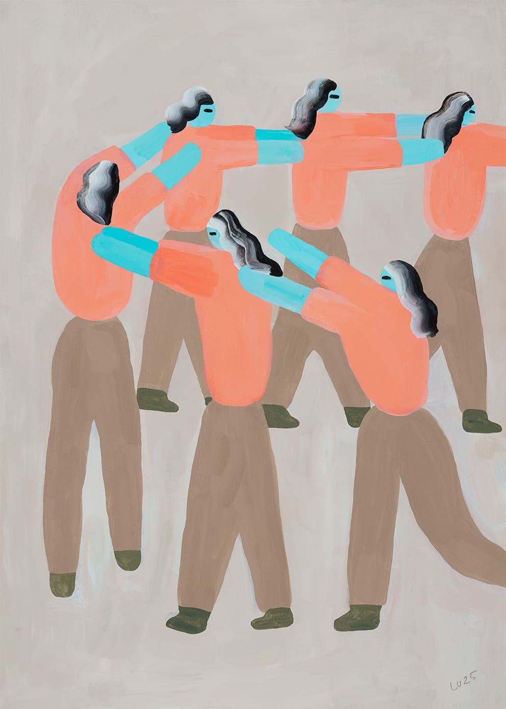 The Poster Club Follow My Path Leinwand 30x40 cm blau