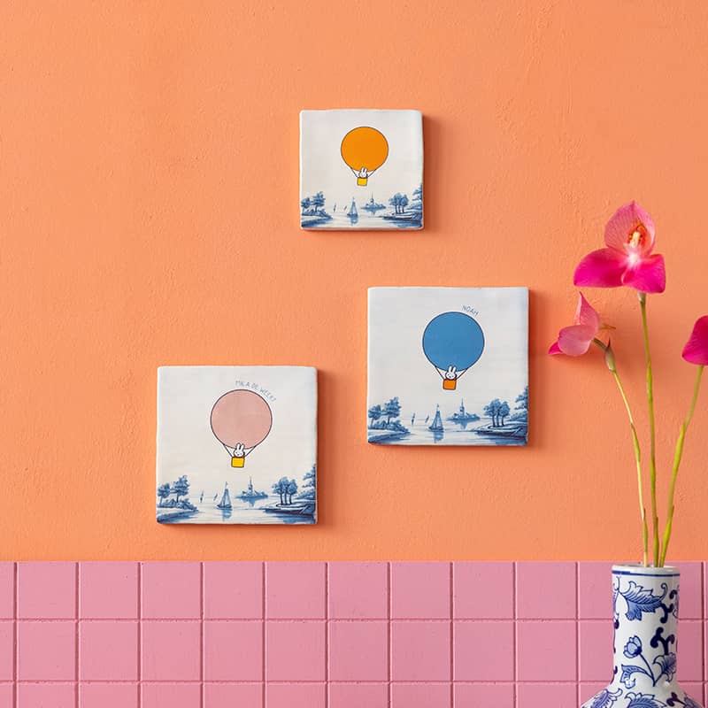 Storytiles Delft Blue Nijntje Wandfliese 10x10 Baby Blau