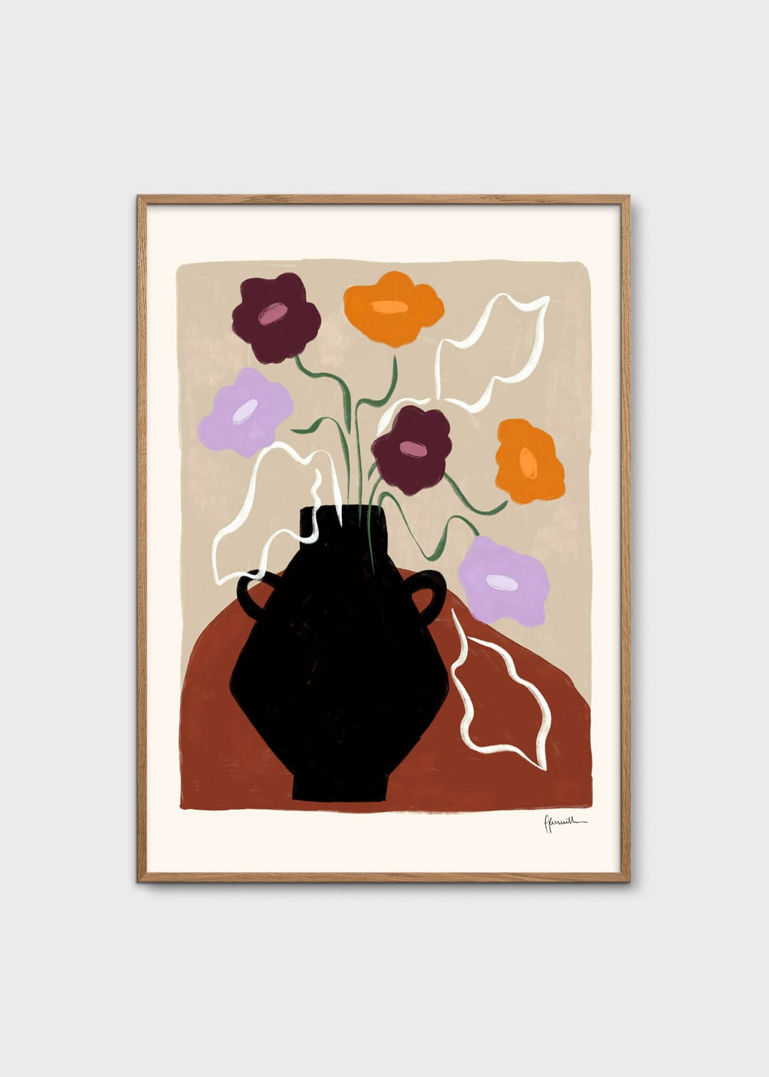 The Poster Club Petunias Kunstdruck 30x40 cm Beige Botanik