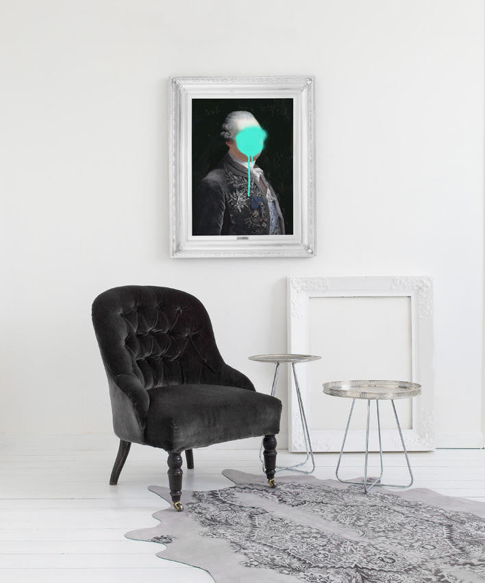 Mineheart Monsieur Mint Canvas Leinwand 66x81cm mintgrün
