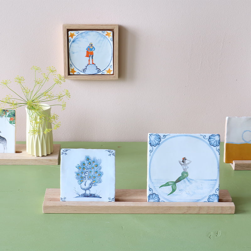 Storytiles Delft Blue Zeemeermin Wandfliese S 10x10 cm Meerjungfrau
