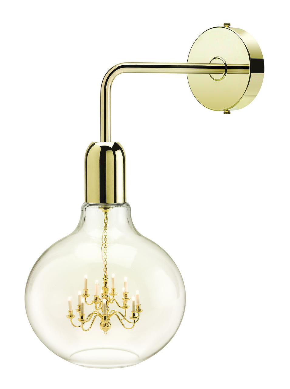 Mineheart King Edison Wandleuchte Gold LED 15x21cm