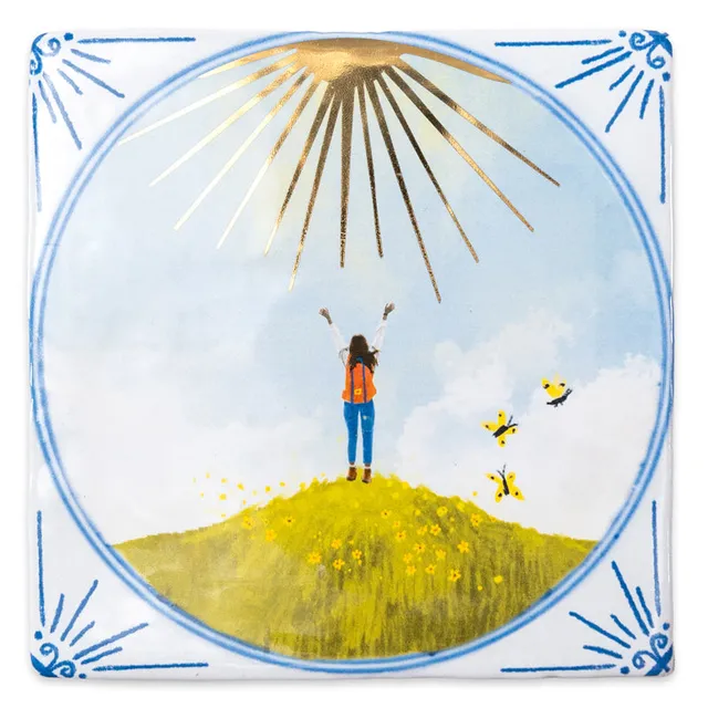 Storytiles Delft blue Face the sunshine Fliese 10x10 cm