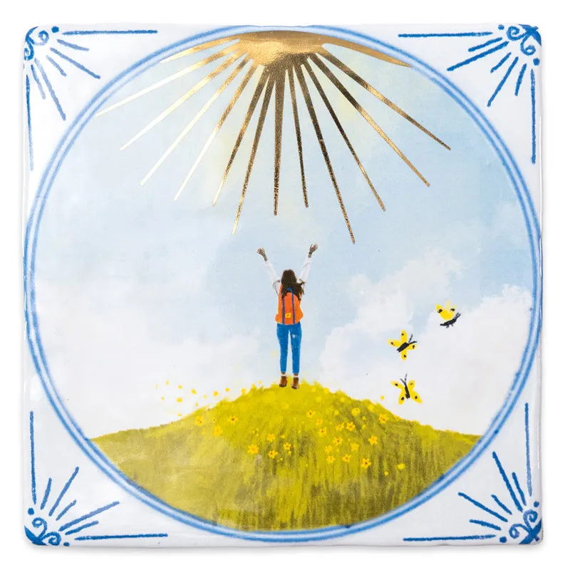 Storytiles Delft blue Face the sunshine Fliese 10x10 cm