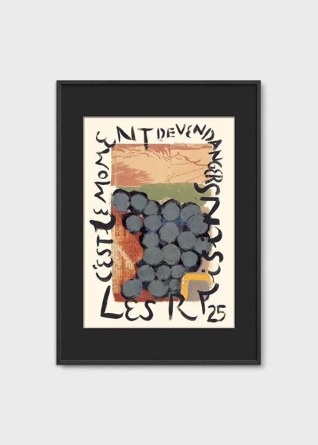 The Poster Club C'est le Moment Kunstdruck A4 Beige Petrol