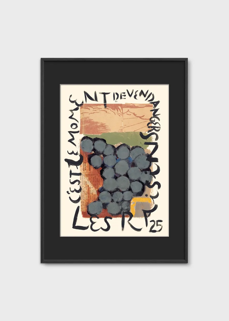 The Poster Club C'est le Moment Kunstdruck A4 Beige Petrol