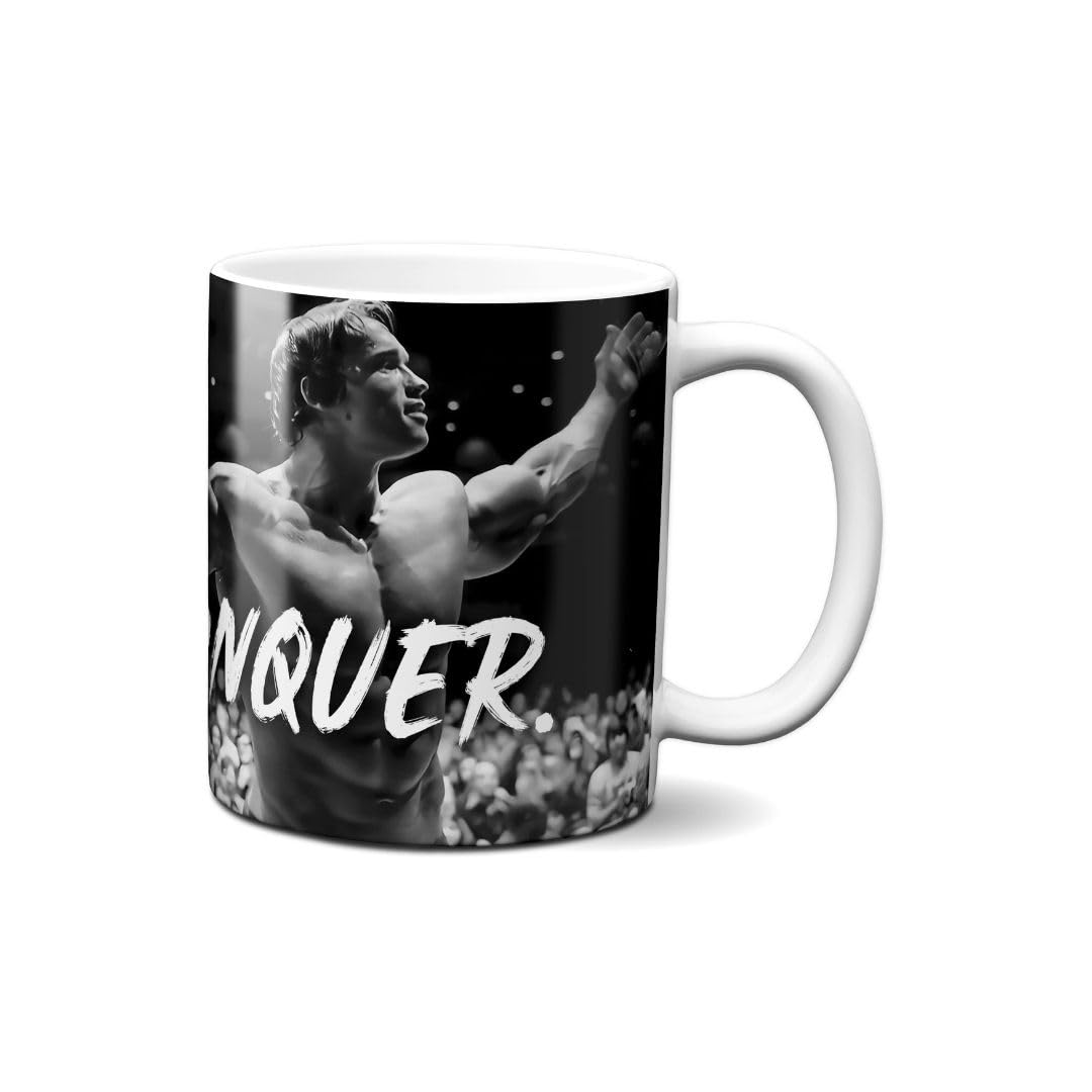 Hustling Sharks Conquer Tasse Spruch 330 ml Weiß Keramik