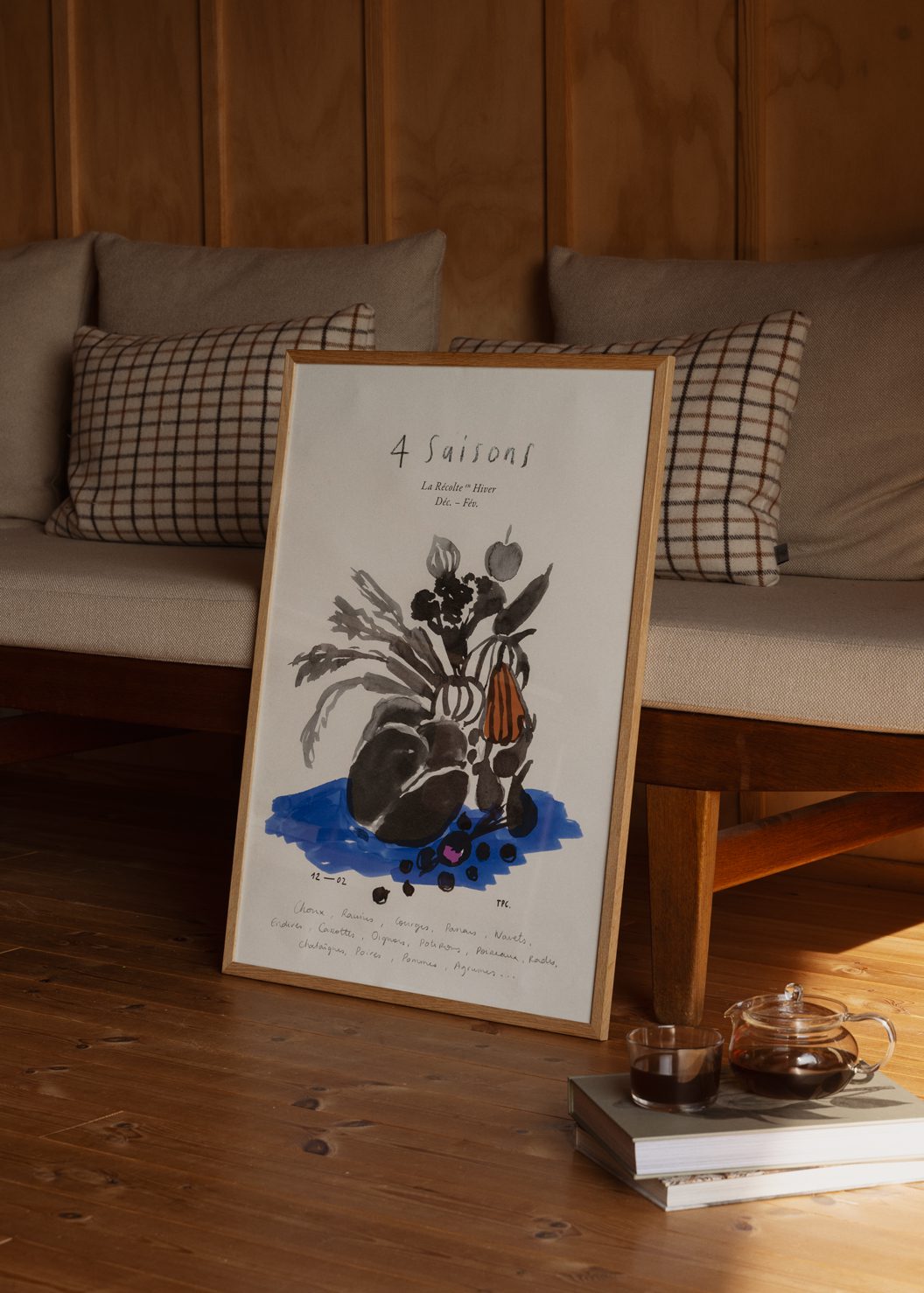The Poster Club Art Prints L'Hiver Poster A4 blau schwarz