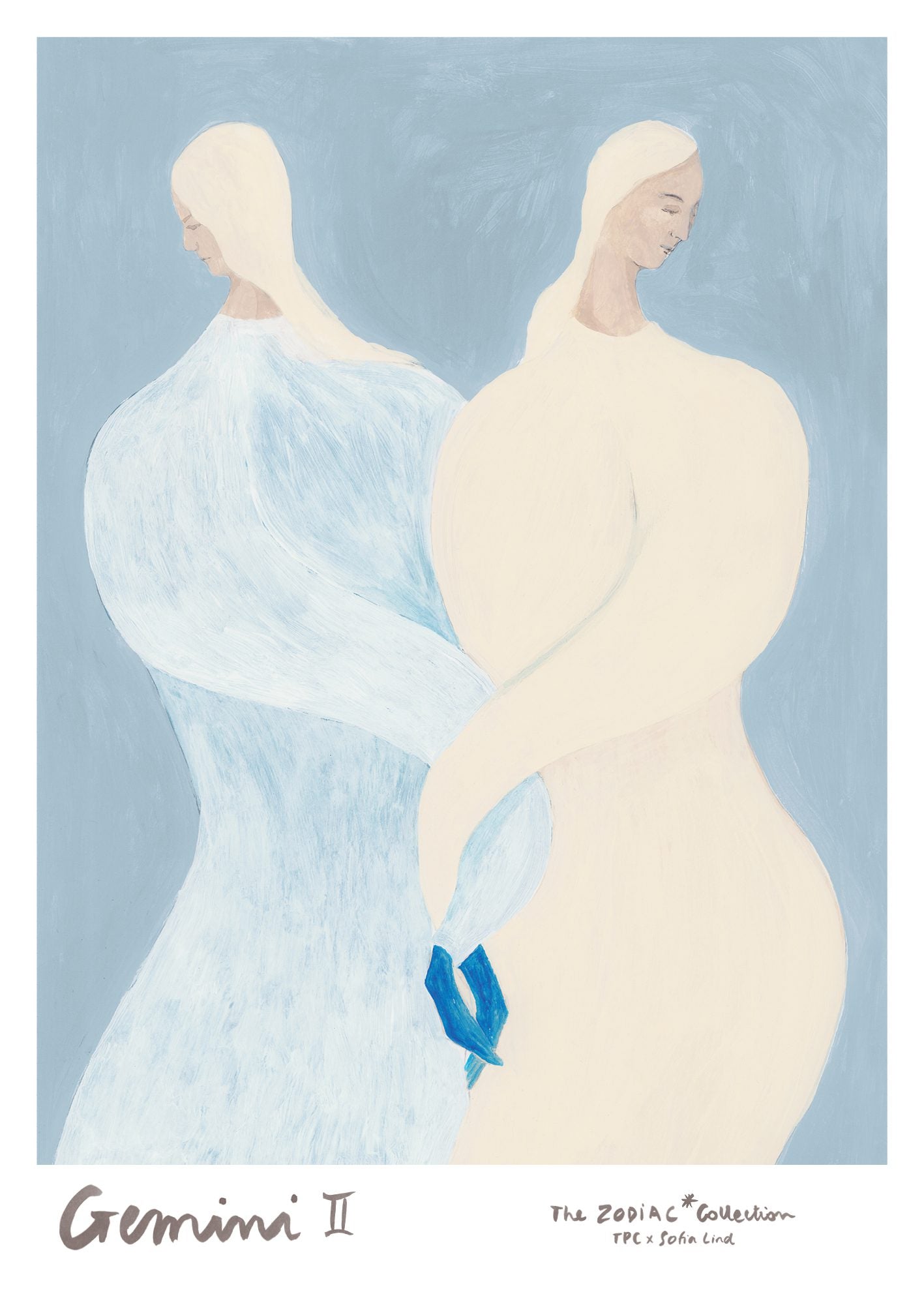 The Poster Club Art Prints Gemini Poster A4 beige blau