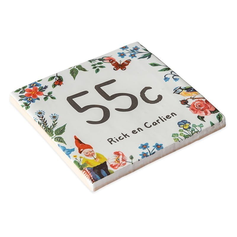 Storytiles Delft blue Het kaboutertje Wandfliese S 10x10 cm Hausnummer