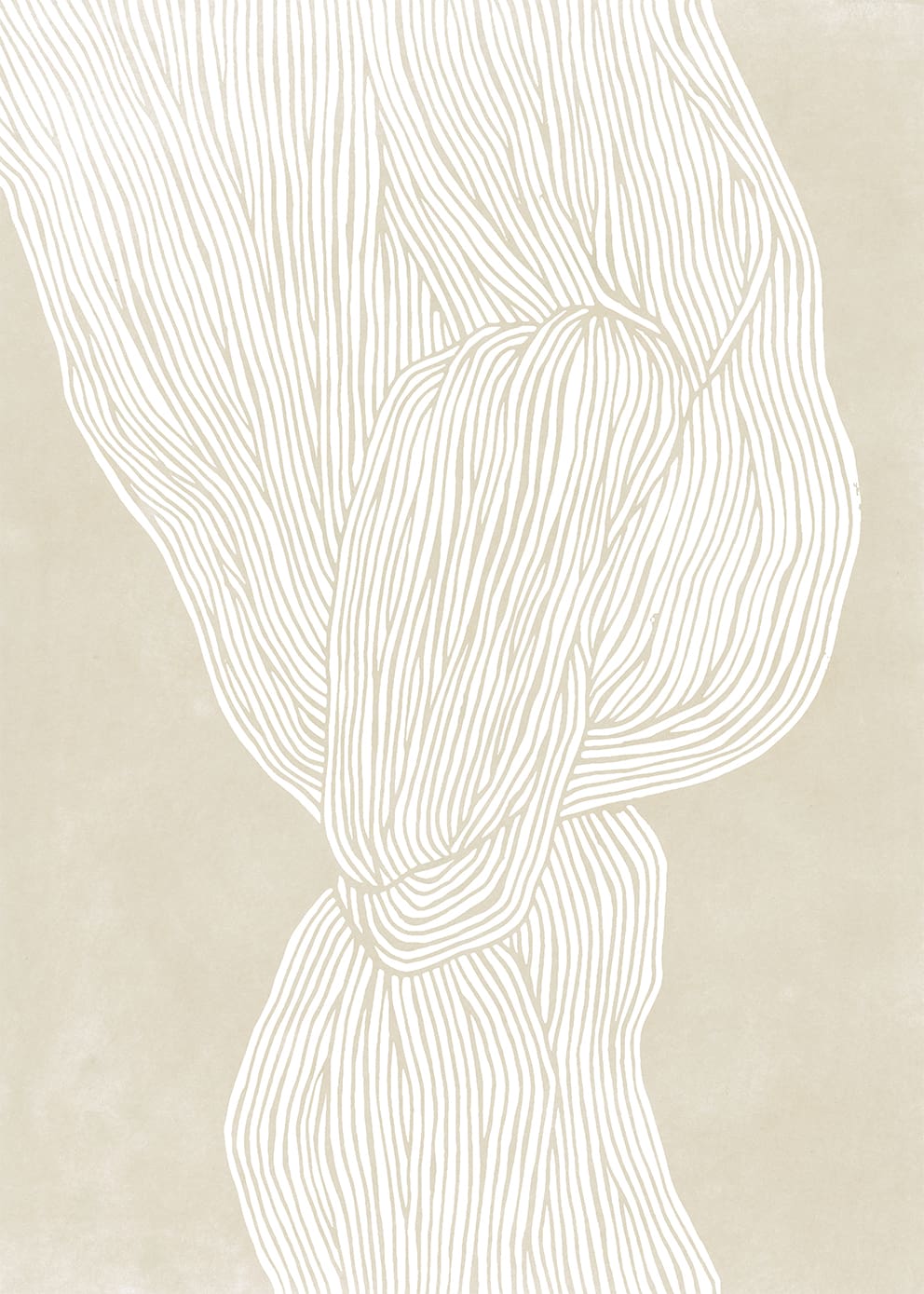 The Poster Club The Line No. 07 Leinwandbild 50x70 Beige