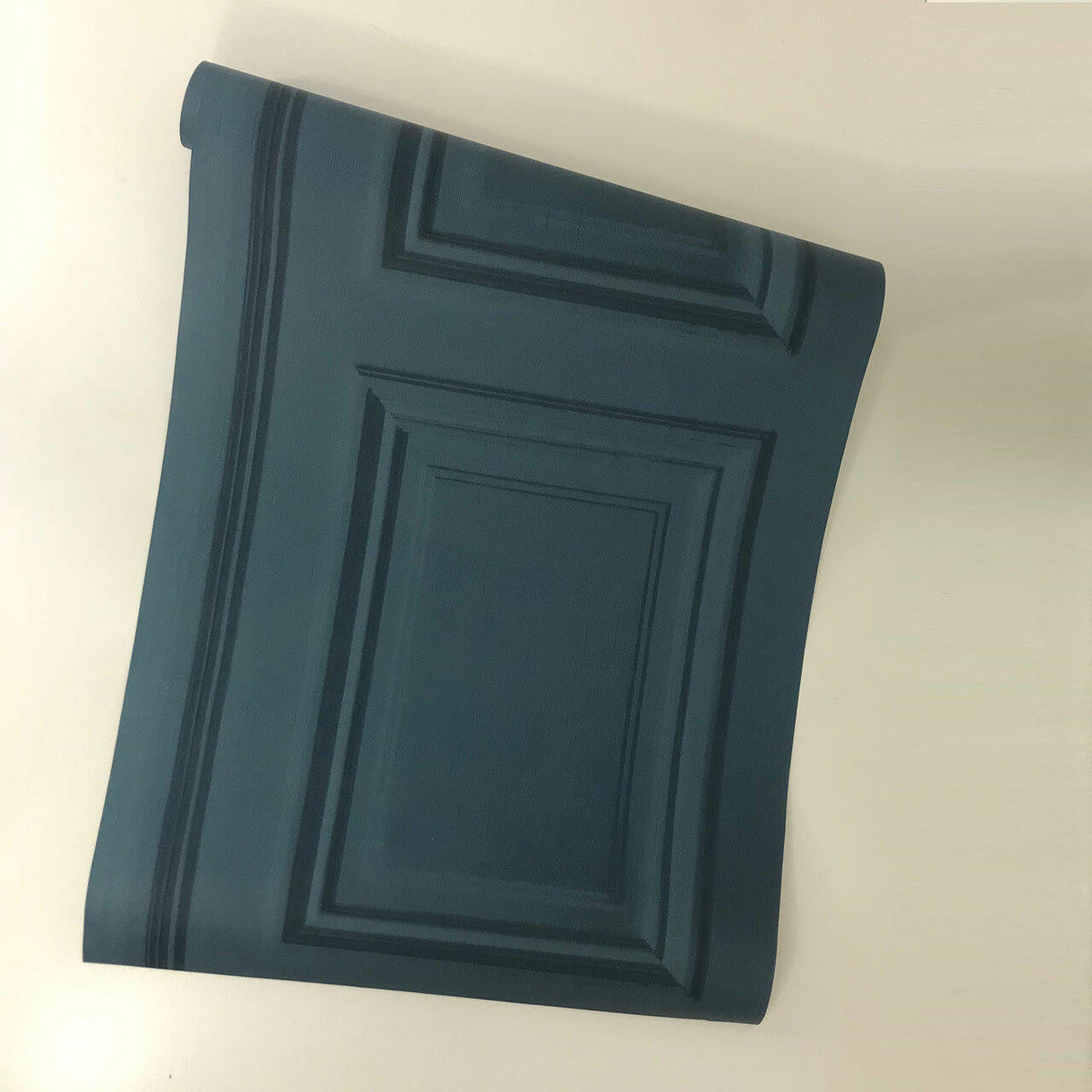 Mineheart Wallpaper Petrol Panelling Tapete Blau Paneel Rolle