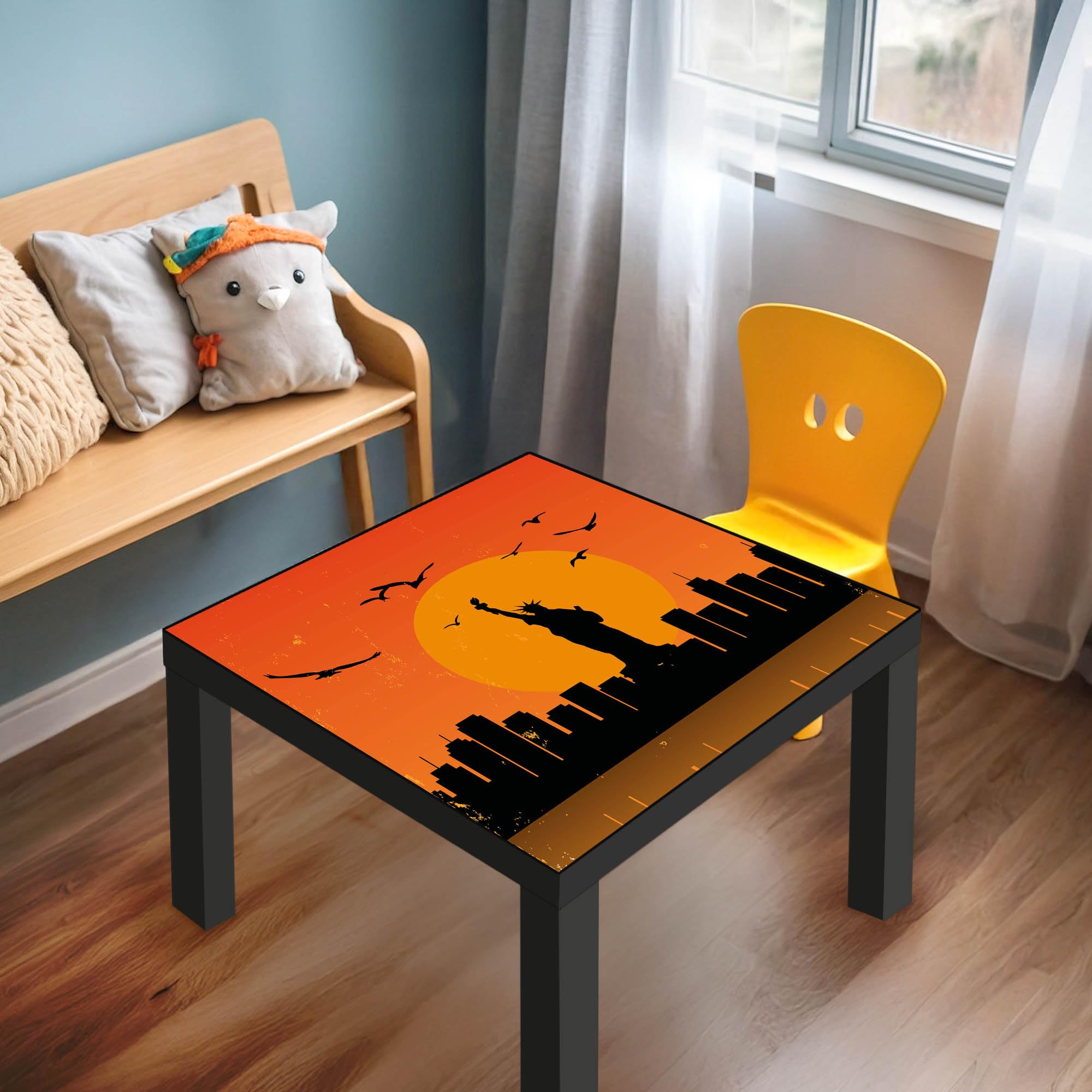Banjado Möbelfolie City Poster New York Tischfolie 55x55