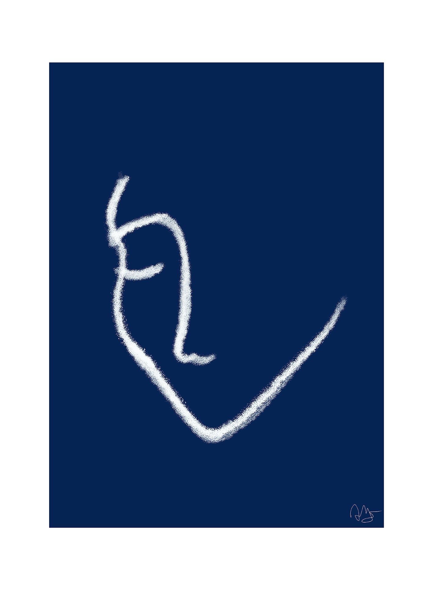 The Poster Club Lethe Poster 30x40 cm Blau Figurativ