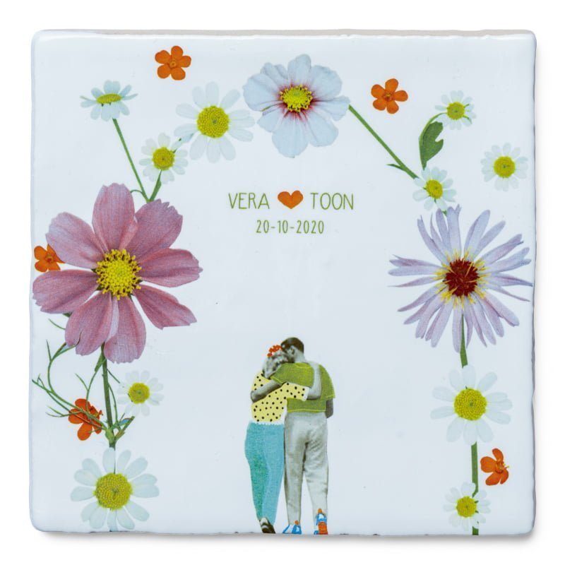 Storytiles Delft Blue Jij & Ik Fliese 10x10 cm Frühling