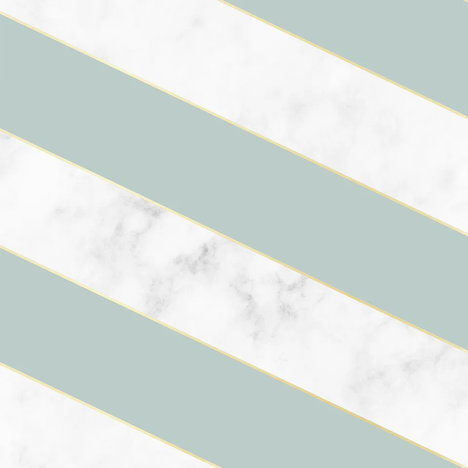 Mineheart Diagonal Marble Tapete Grün Marmor Streifen 10m