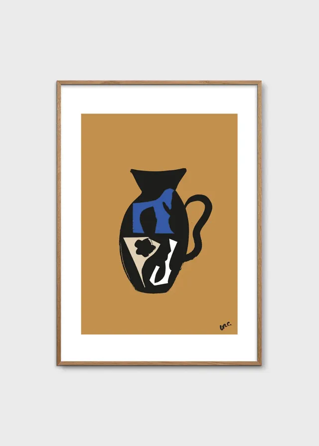 The Poster Club Art Prints Vase 01 Kunstdruck 30x40 blau