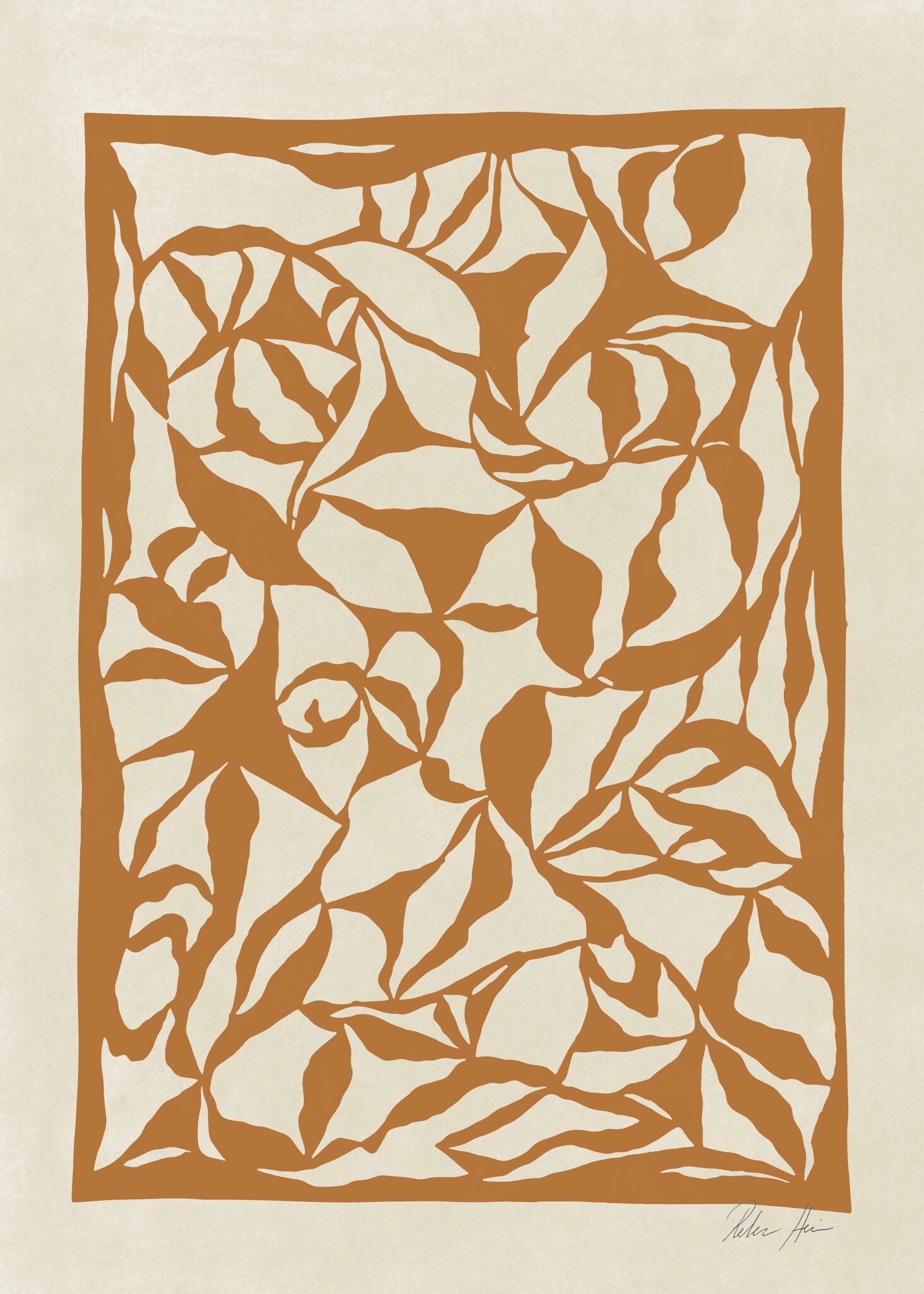 The Poster Club Magnolia No 02 Kunstdruck 30x40 braun