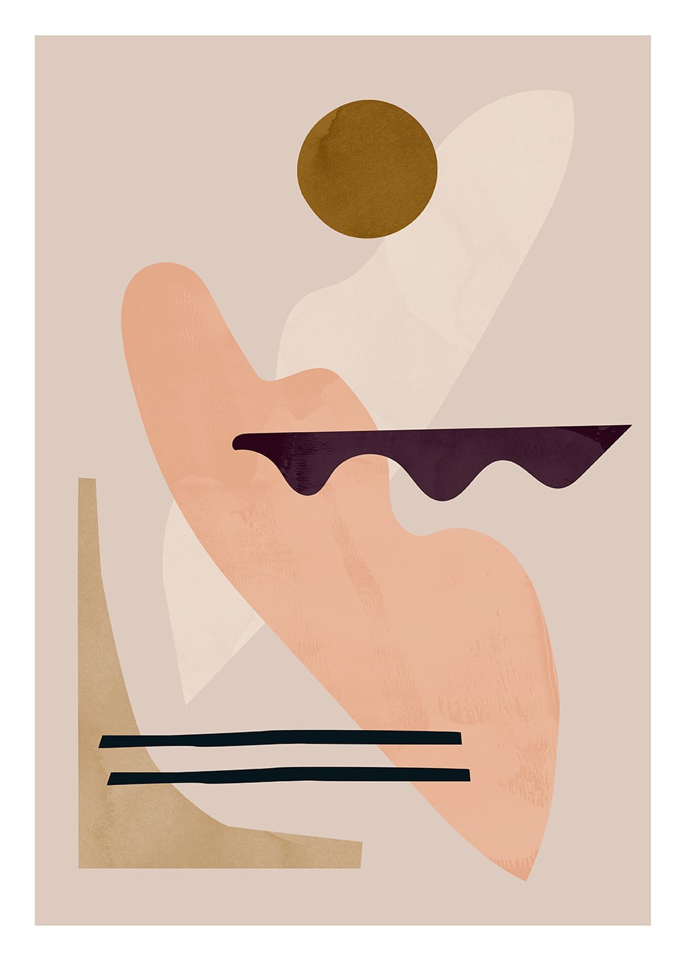 The Poster Club Art Prints Mellow Poster 30x40 Bunt