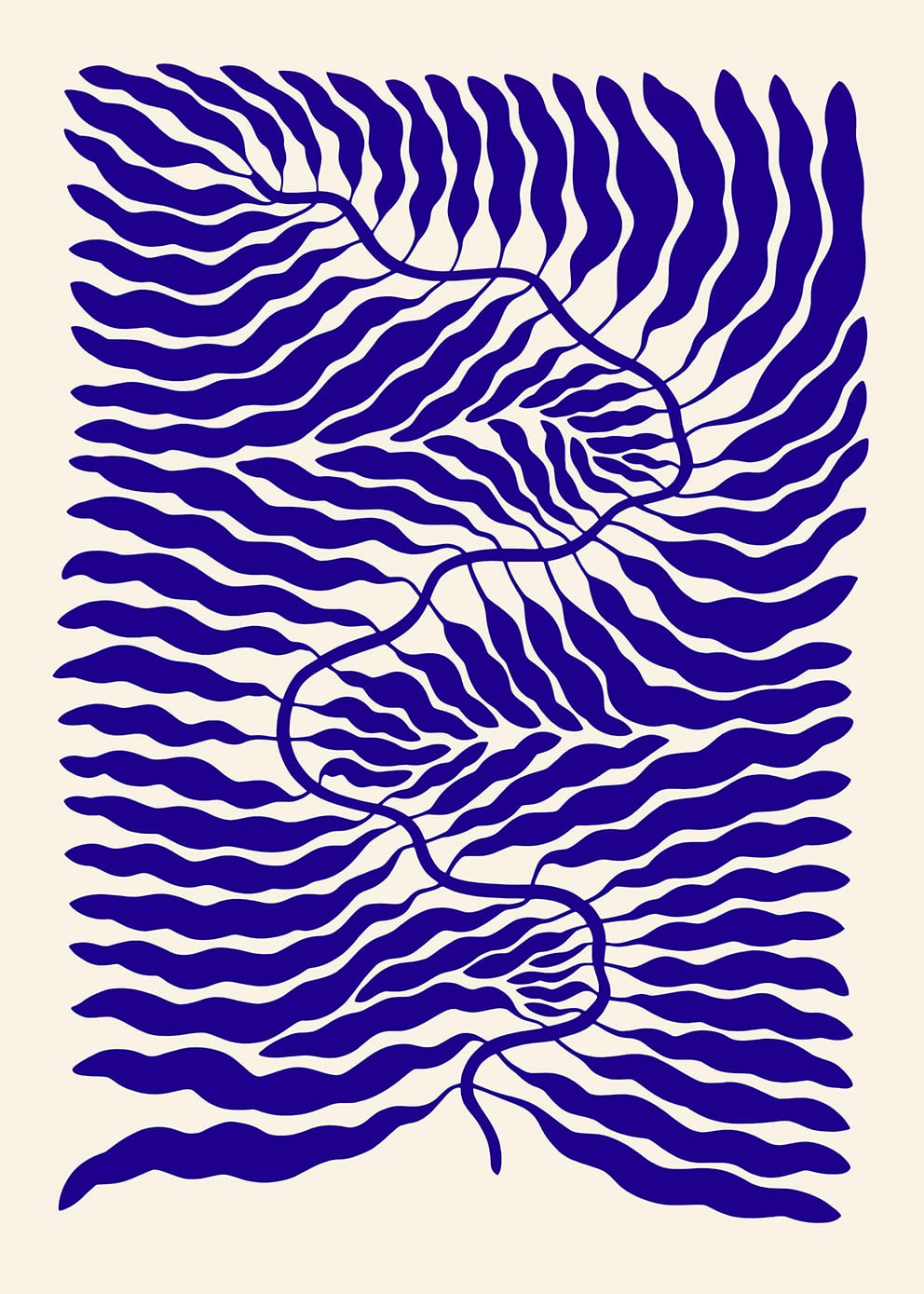 The Poster Club Little Blue Poster 30x40 cm botanisch blau