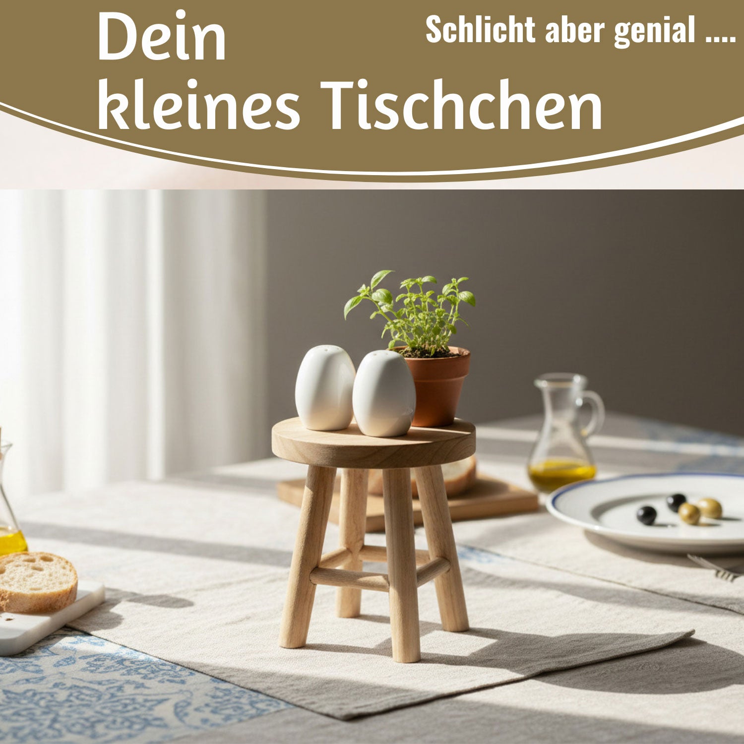LS-LebenStil Möbel & Wohnen Pflanzenhocker Teak 18x15cm