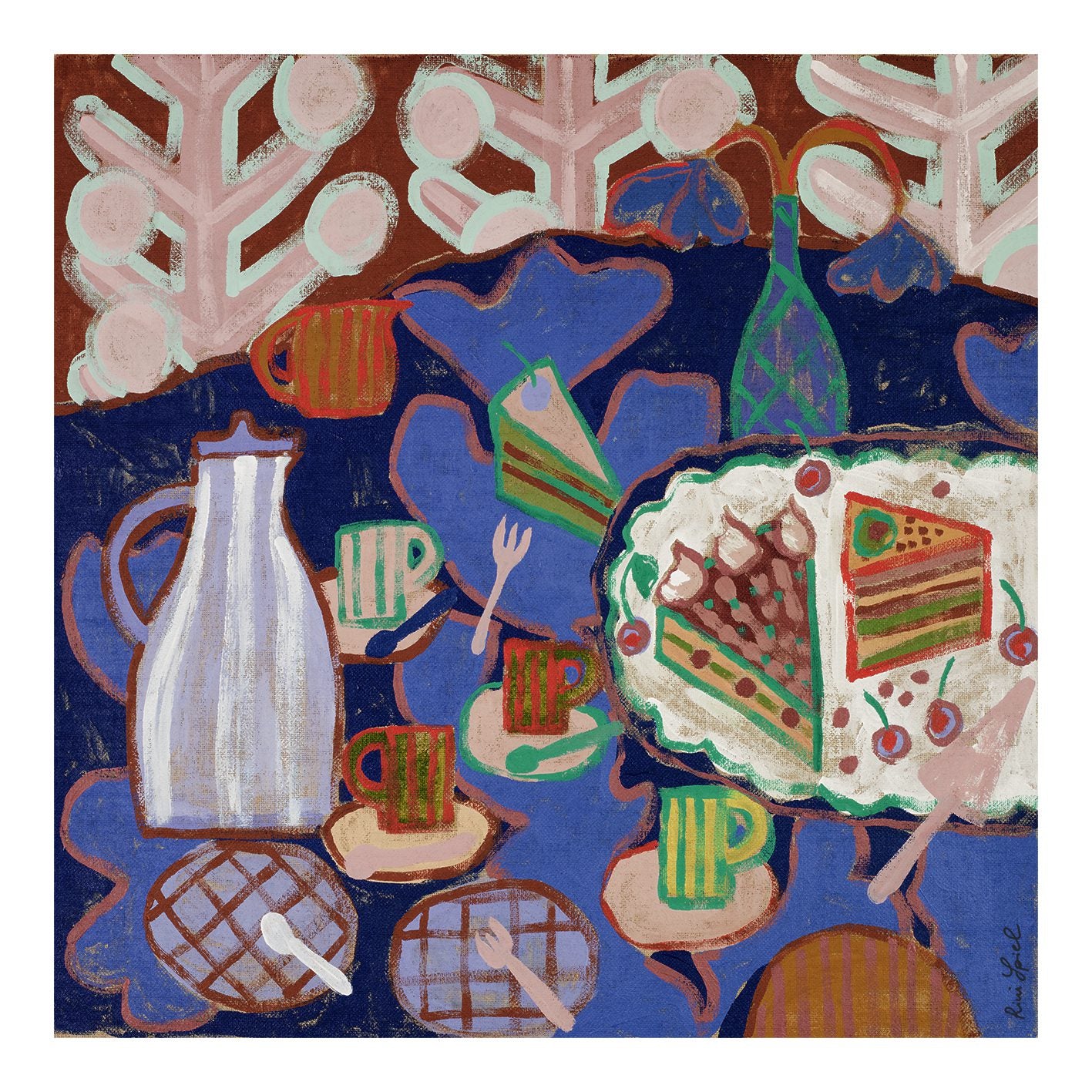 The Poster Club Cake Kunstdruck 50x50 cm bunt abstrakt
