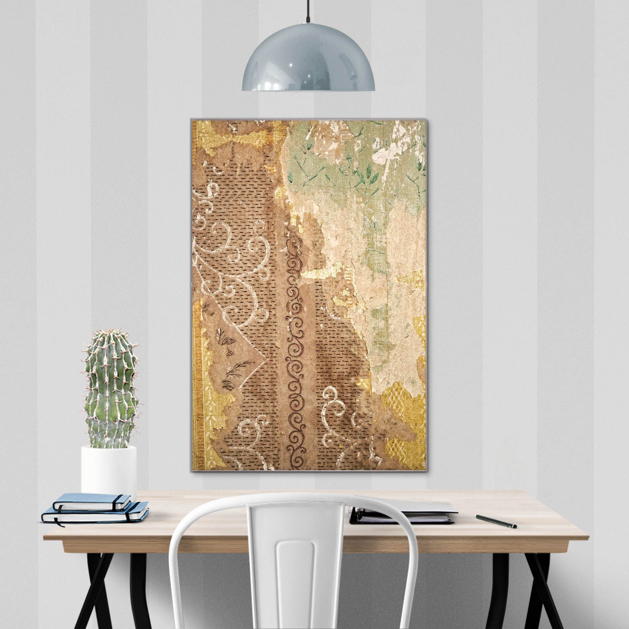 Banjado Magnettafel Alte Tapeten Magnetboard 60x40 abstrakt