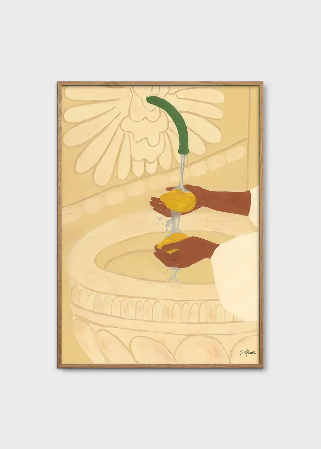 The Poster Club Art Prints Fountain Poster 30x40 cm beige