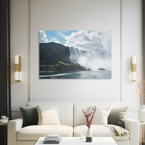 Hustling Sharks Wandbilder Wasserfall offenes Licht Wandbild 30x40cm