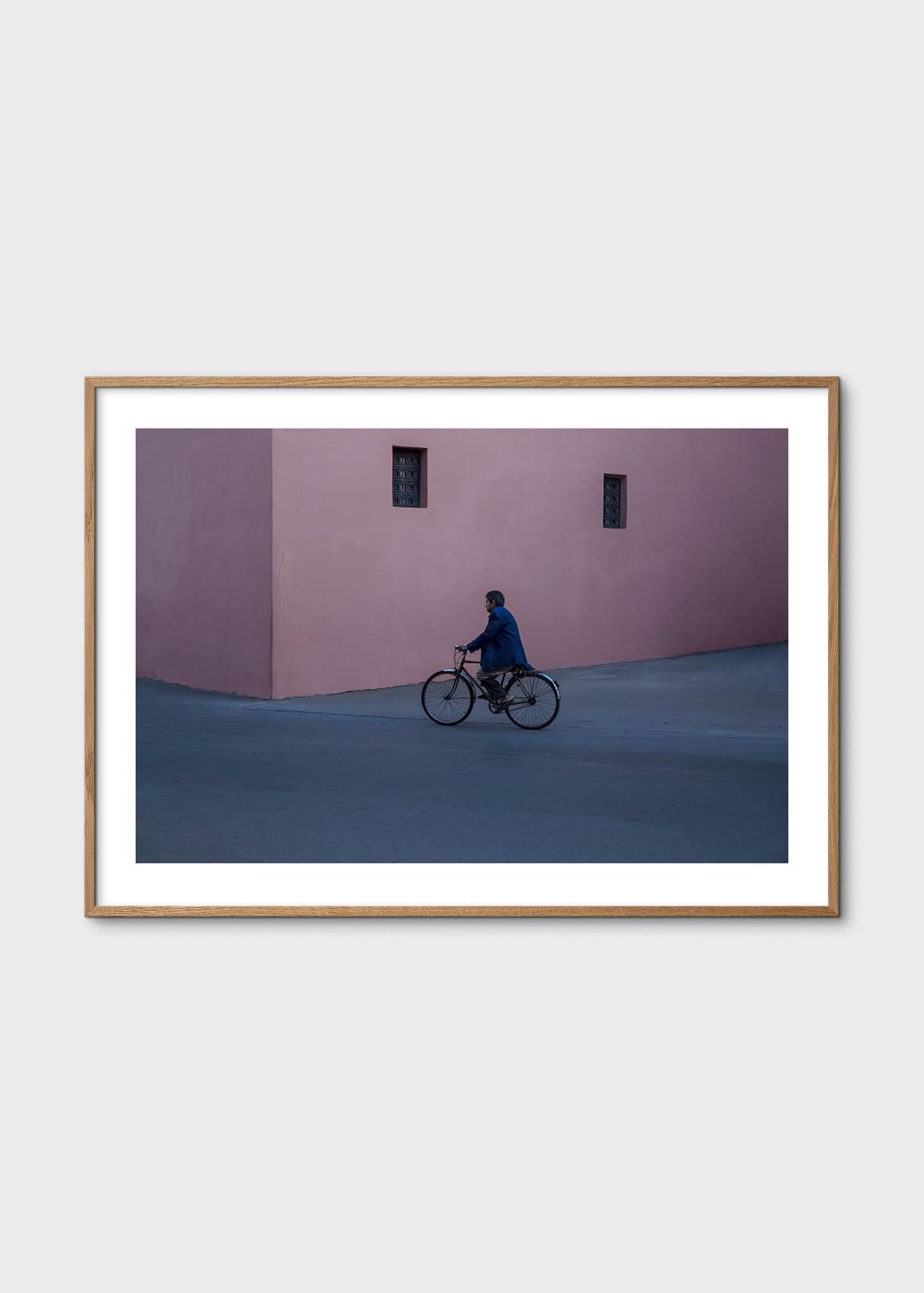 The Poster Club Bicycle Man Kunstdruck 30x40 blau