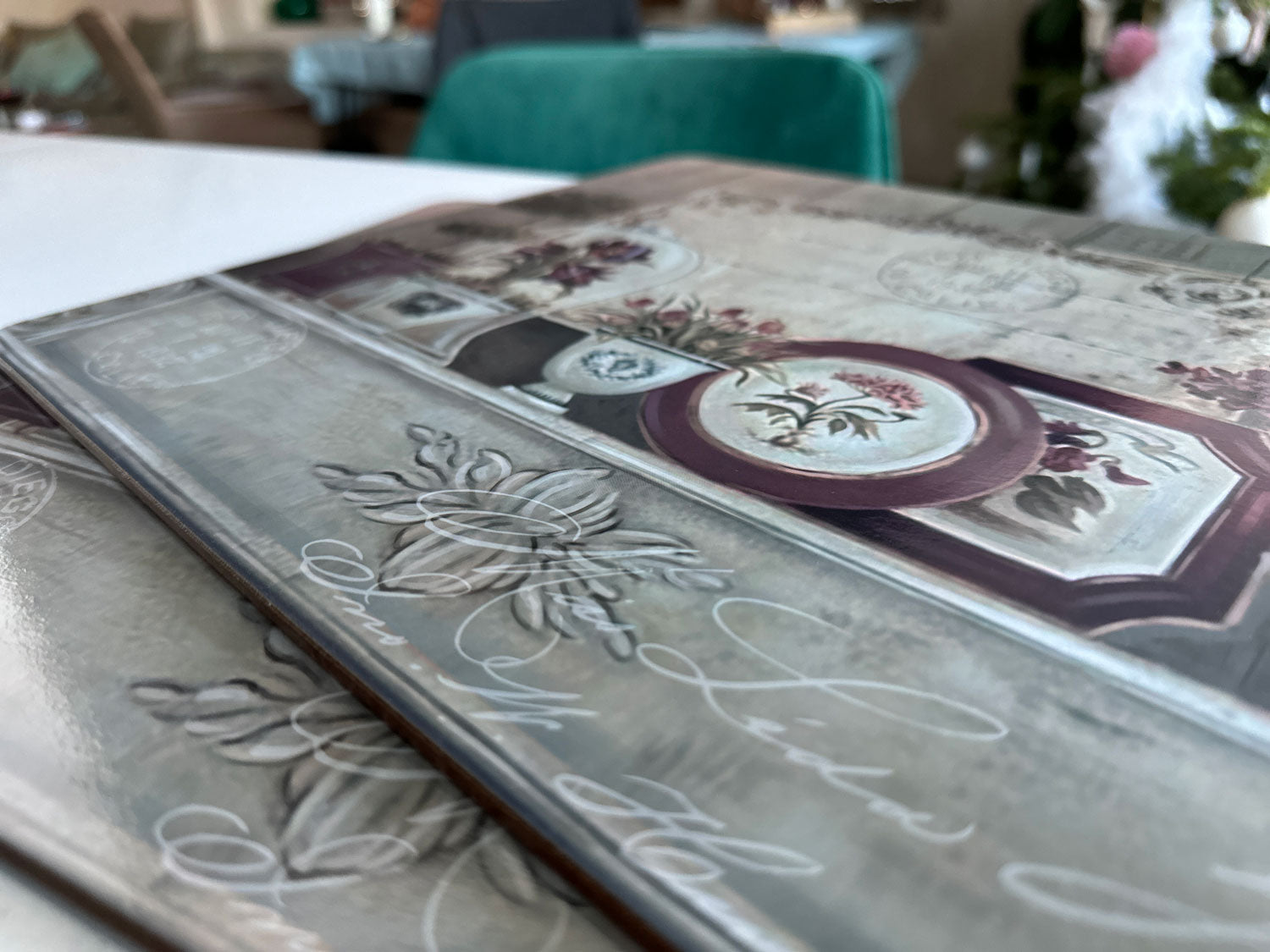 LS-LebenStil Küche & Haushalt Tischset Vintage Blumen 40x30 cm 2er