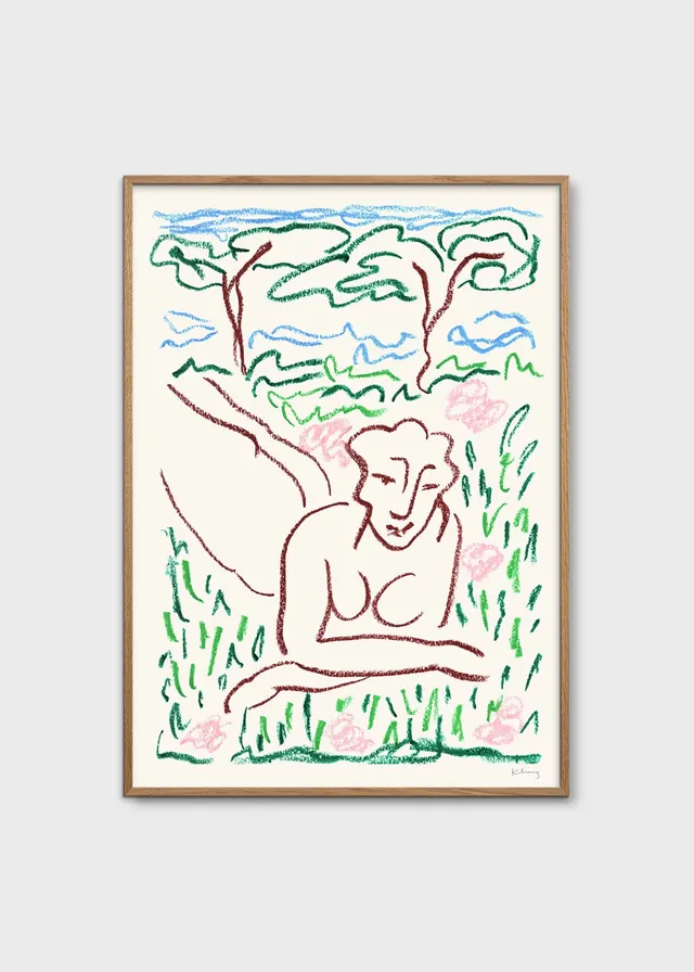 The Poster Club Art Prints Woman in Grass Poster 30x40 cm Frau