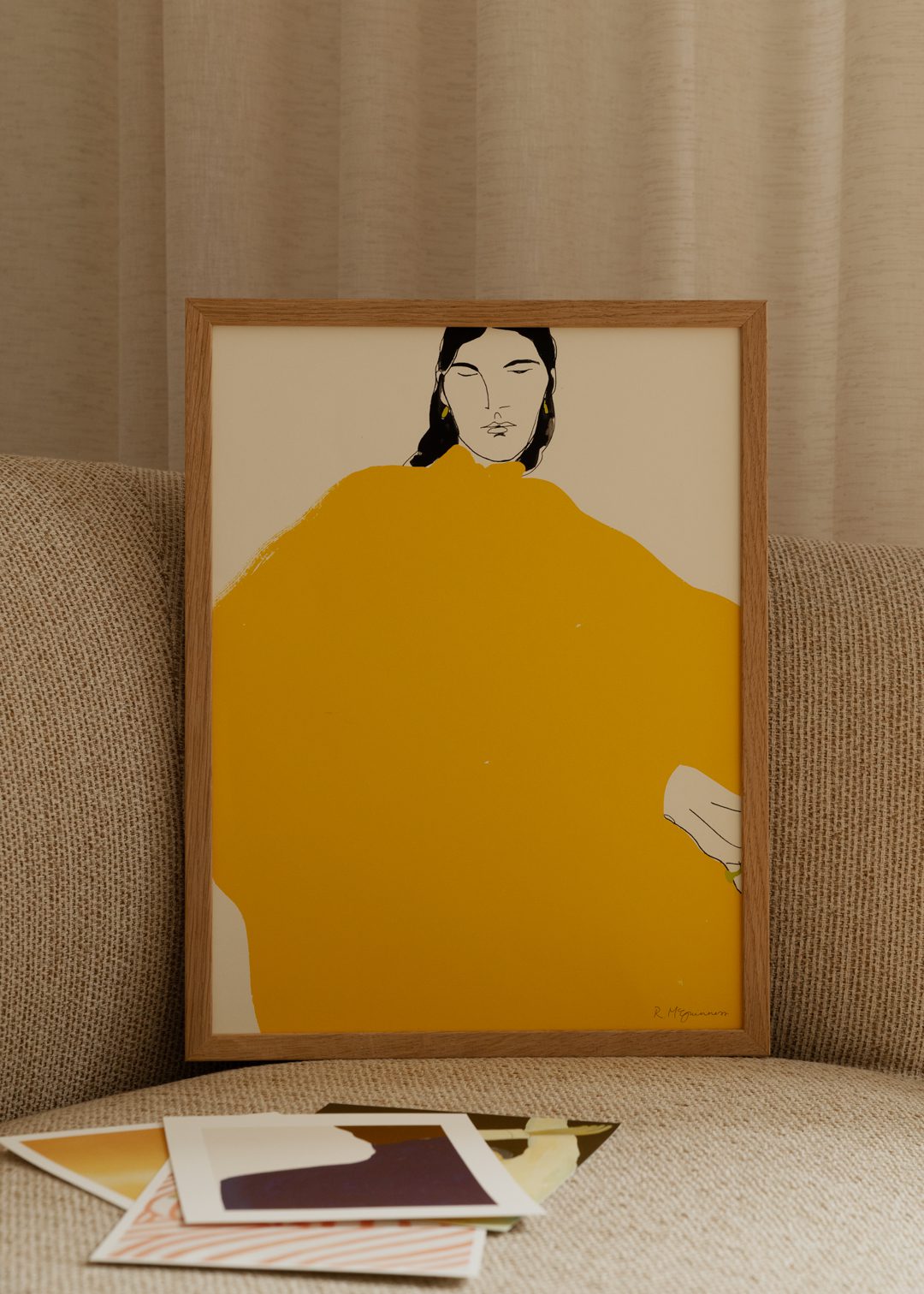 The Poster Club Art Prints Yellow Dress Poster A4 Gelb