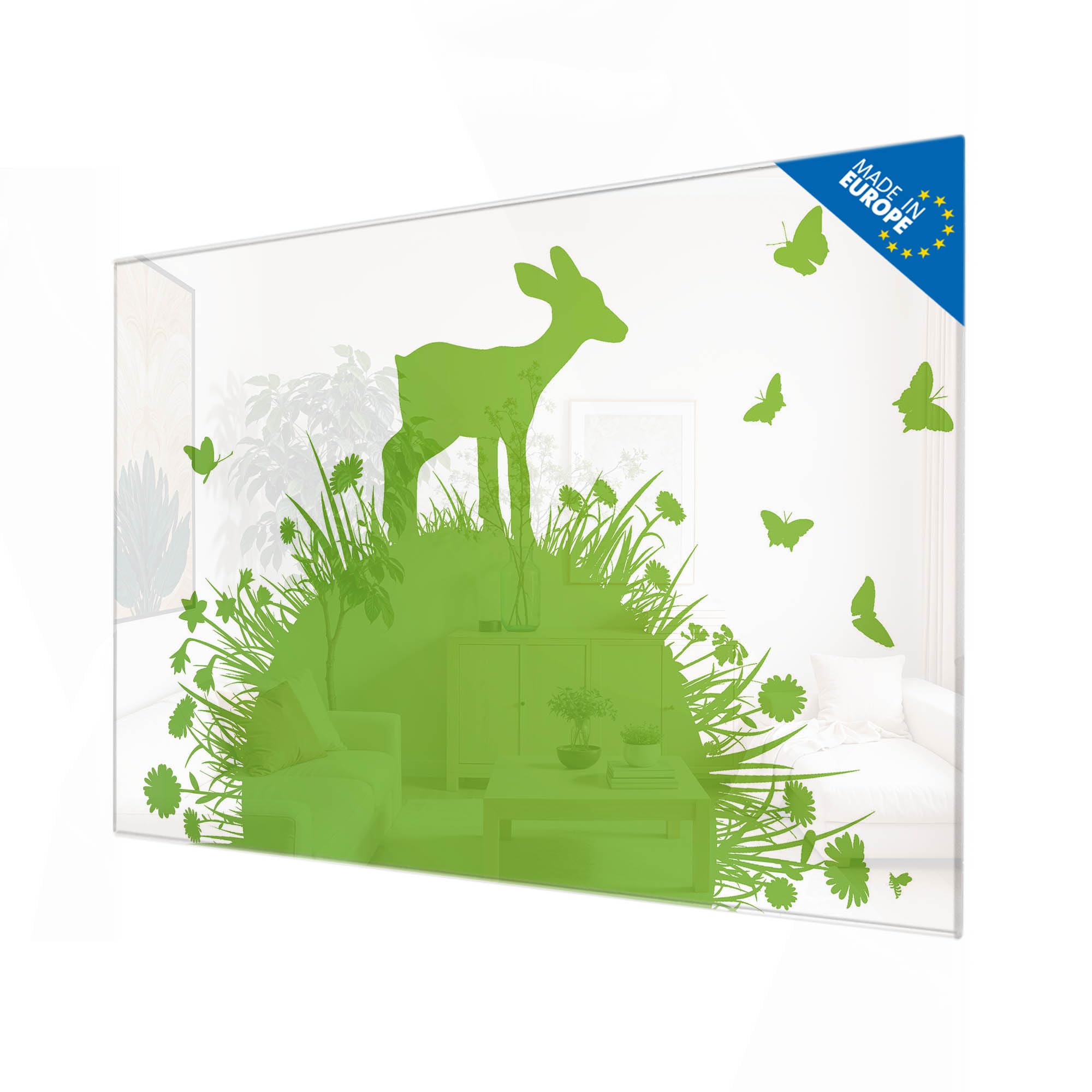 Banjado Magnettafel Rehkitz Glasboard 120x80 Kinder