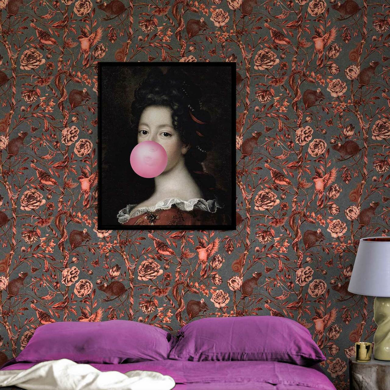 Mineheart Bubblegum Portrait 1 Wandbild 30x41cm rosa