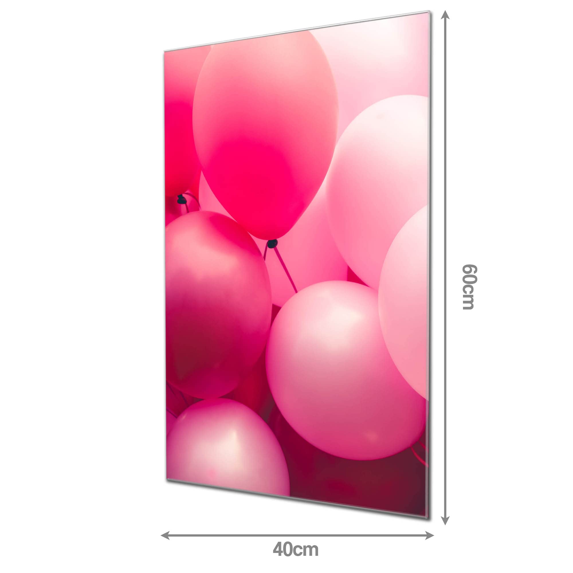 Banjado Magnettafel Rosa Ballons 2 Glasboard 40x60 Muster